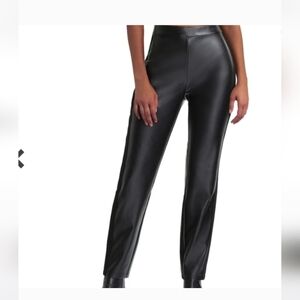 Halston Black Straight Leg Faux Leather Pants Sz.M NWT Pants